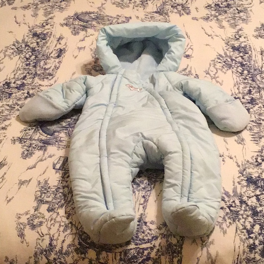 Baby blue snowsuit